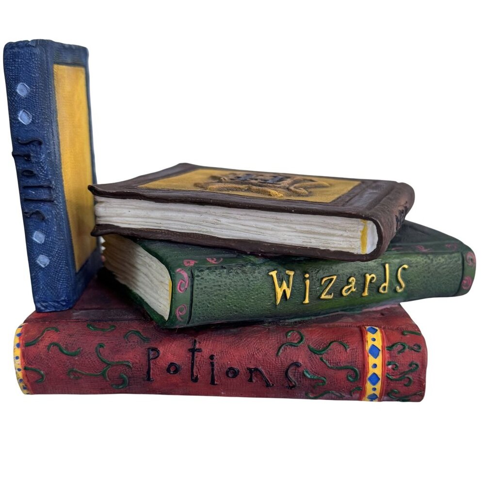 Vintage Harry Potter Sorting Hat Bookend Hogwarts Enesco Resin Original Box 1Set - Picture 6 of 10